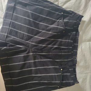 Black and White Pinstripe Shorts